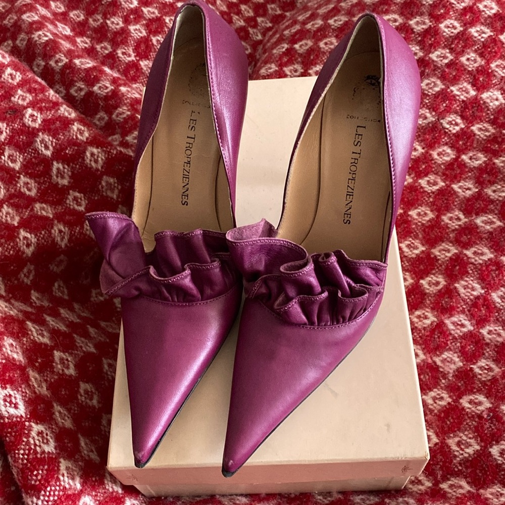 Les Tropeziennes Plum Butter Soft Leather Shoes With Box Made in Italy 🇮🇹
